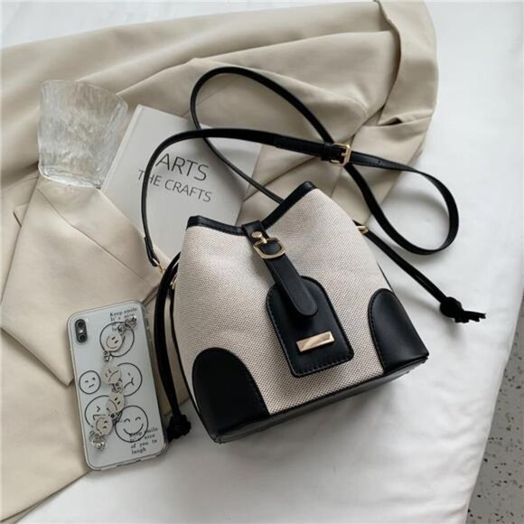 Straw Braided Adjustable Strap Crossbody Bag - Picture 1 of 14